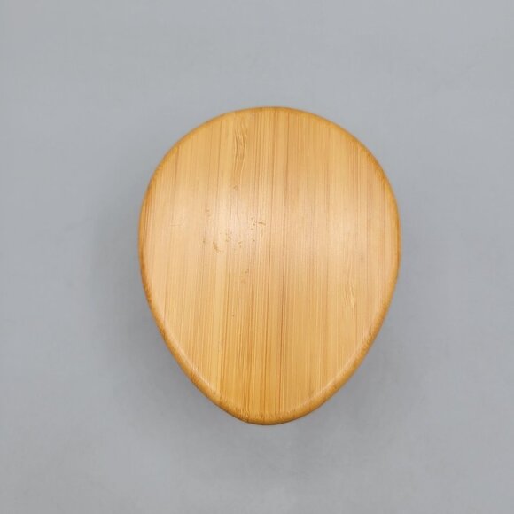 Teardrop Bamboo Salt Storage Box With Twist Hinged Lid - Picture 5 of 7